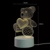 Naktinė lempa Extralink HOME 3D širdies optinės iliuzijos prie lovos USB