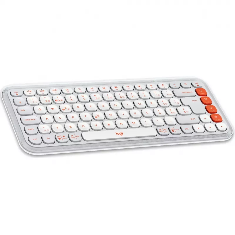 Pelė Logitech POP Icon Combo Bluetooth QWERTZ Swiss oranžinė balta