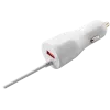 CANYON automobilinis kroviklis C-033 2.4A/USB-A su integruotu Lightning laidu Baltas