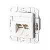 METZ CONNECT BTR E-DAT C6 8/8(8) UPk - jungties lizdas, skirtas montuoti lygiai su siena - RJ-45 X 2 - gryna balta, RAL 9010 - 2 prievadai (1307381102-I)