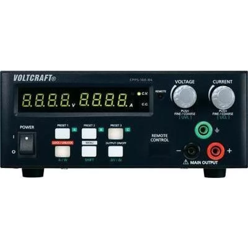 VOLTCRAFT laboratorinis maitinimo šaltinis, reguliuojamas CPPS-160-84 0,02–84 V/DC 0,01–5 A 160 W USB nuotoliniu būdu valdomas, programuojamas, Aut (CPPS-160-84)