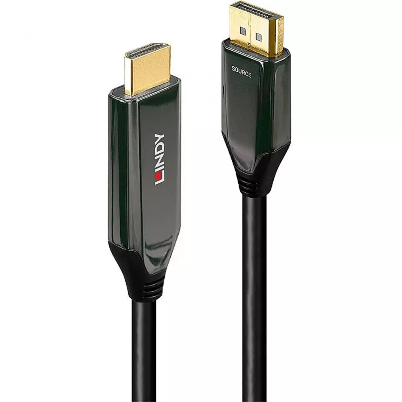Lindy 3m Active DisplayPort 1.4 to HDMI 8K60 kabelis, 3 m, DisplayPort, HDMI, Male, Male, tiesus