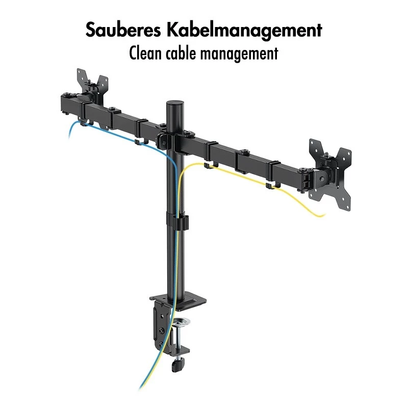 Dvigubas monitoriaus laikiklis 17-32 col., 10 kg vienai rankai
