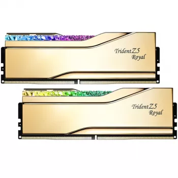 DIMM 32 GB DDR5-6000, atmintis auksinė, F5-6000J2836G16GX2-TR5G, Trident Z5 Royal RGB, INTEL XMP