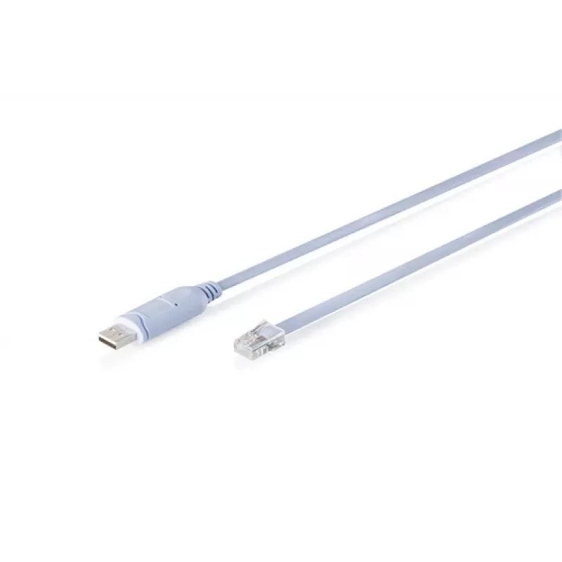 Konsolės adapterio kabelis DIGITUS USB 2.0 į RJ45 (FTDI mikroschema), USB-A kištukas į RJ-48, 180 cm, mėlynas