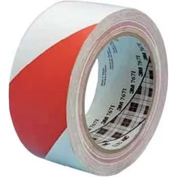PVC žymėjimo juosta 3M 767i — 33 m ilgis, 50 mm plotis, raudona/balta