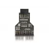 DeLOCK 60045 kabelio lyties keitiklis 9 kontaktų USB 2.0 2 x 9 kontaktų antraštė Juoda
