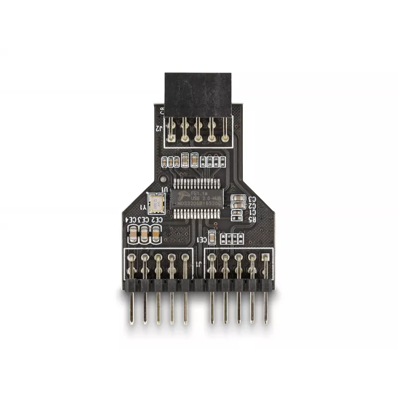 DeLOCK 60045 kabelio lyties keitiklis 9 kontaktų USB 2.0 2 x 9 kontaktų antraštė Juoda