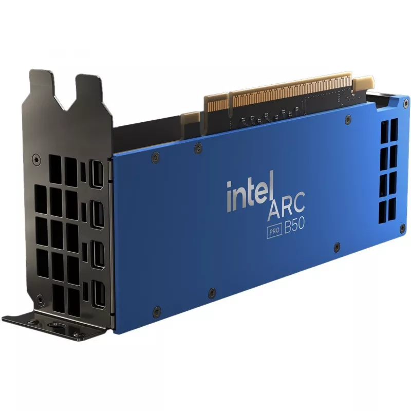 Grafikos plokštė INTEL Arc Pro B50 — 16 GB GDDR6, 128 bitų, PCIe 5.0, aktyvus aušinimas