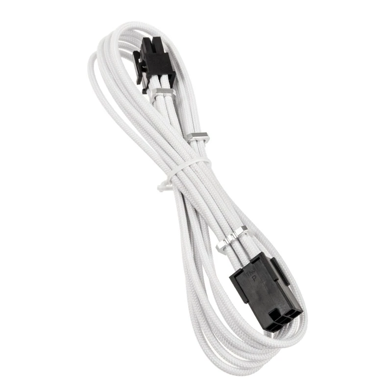 PCIe 6 kontaktų ilginamasis laidas BITFENIX Alchemy 45 cm baltas įvore