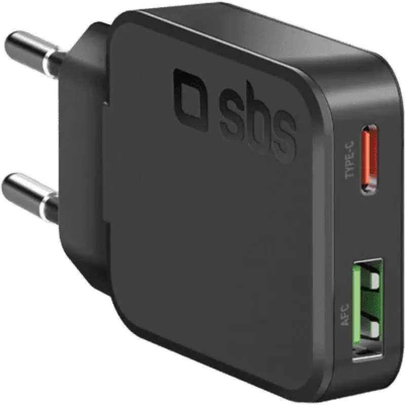SBS PD Reiselader UltraSlim 30W USB/USB-C GaN juodas