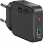 SBS PD Reiselader UltraSlim 30W USB/USB-C GaN juodas