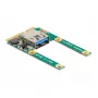 DeLOCK Mini PCIe I/O 1 x USB 2.0 Type-A lizdas pilno dydžio pusės dydžio