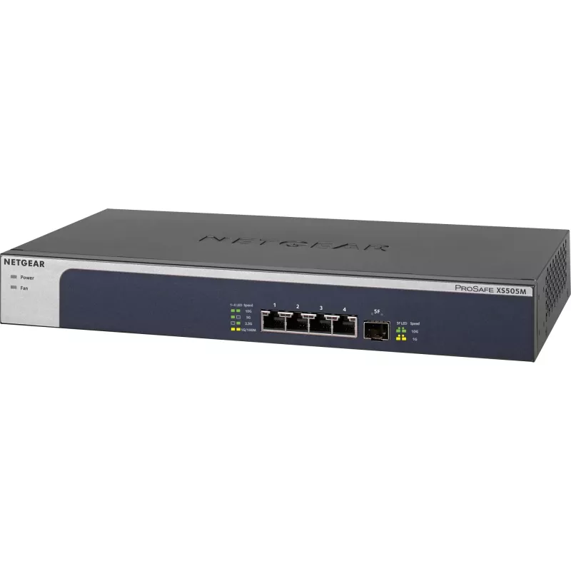 NETGEAR XS505M nevaldomas 10G Ethernet (100/1000/10000) pilka, sidabrinė