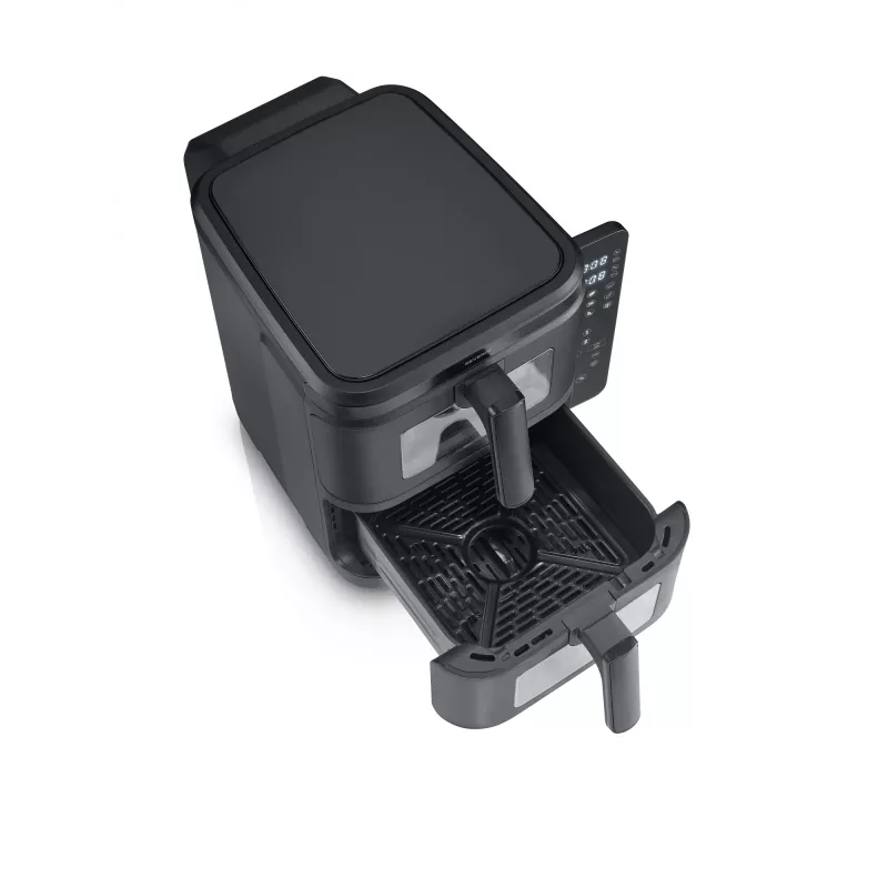 Fritiūrė SEVERIN FR 2468 S-Fry Duo Stack 2-in-1 kepimo talpa, dviejų krepšelių dizainas