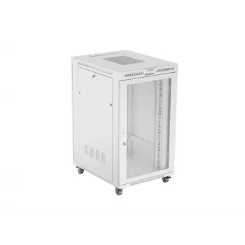 GRINDINĖS MONTAVIMO spintelė 19 27U 800X1000 PILKA PERFORUOTA LCD DURYS LANBERG (PLOKŠČIA PAKUOTĖ)