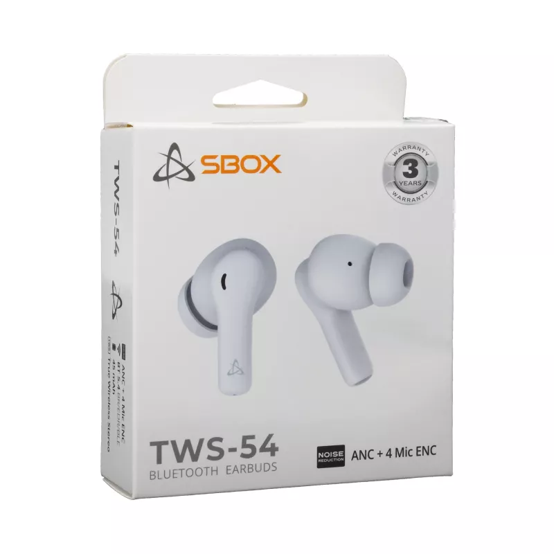Ausinės SBOX EB-TWS54 baltos