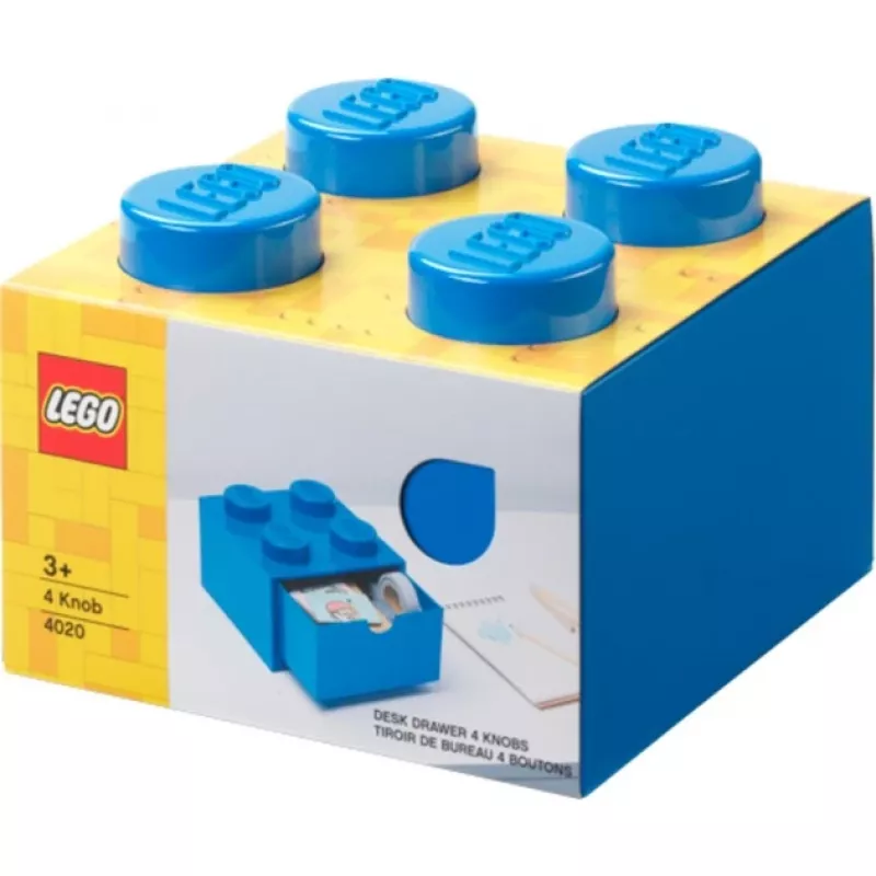 LEGO stalo stalčius 4, mėlynas dėžutė su kaištukais