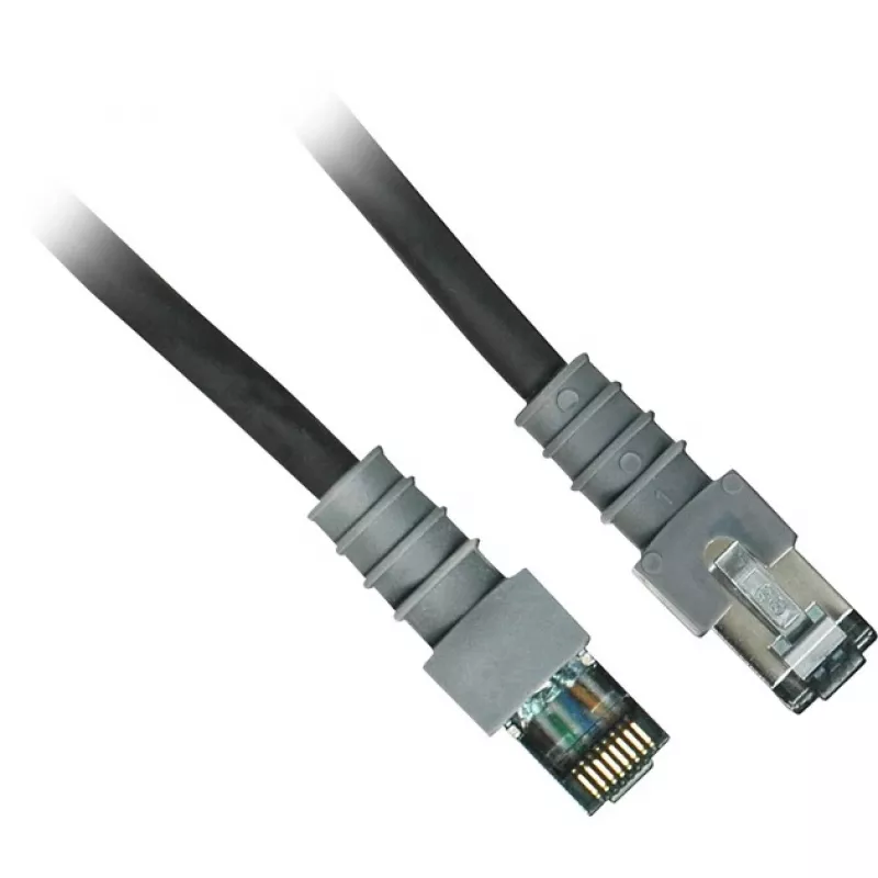 Tinklo kabelis PatchSee PCI6-DPF/100 RJ-45 Cat6a 30 m Juodas