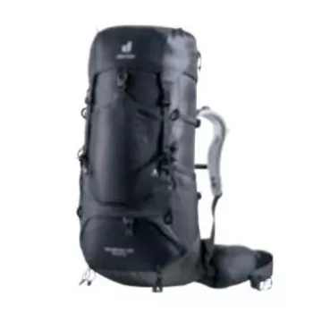 Kuprinė DEUTER Aircontact Lite 35+10 SL — vidinis karkasas, 35 L (išplečiama iki 45 L), 1,49 kg, juoda/grafito