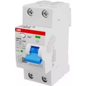 ABB Stotz S&J nuotėkio srovės grandinės pertraukiklis B tipas 2P 25A, 30mA, 3kA, 2TE F202B-25/0,03-2TE (2CSF202568R1250)