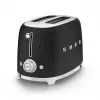 Smeg 50's Style TSF01BLMEU skrudintuvas, 2 riekėms, juodas, nerūdijantis plienas