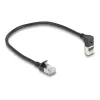 DeLOCK tinklo kabelis RJ45 Cat.6A 0,25 m juodas