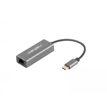 NATEC Cricket USB 3.2 Gen 1 Type-C pilkas eterneto šakotuvas 1000 Mbit/s