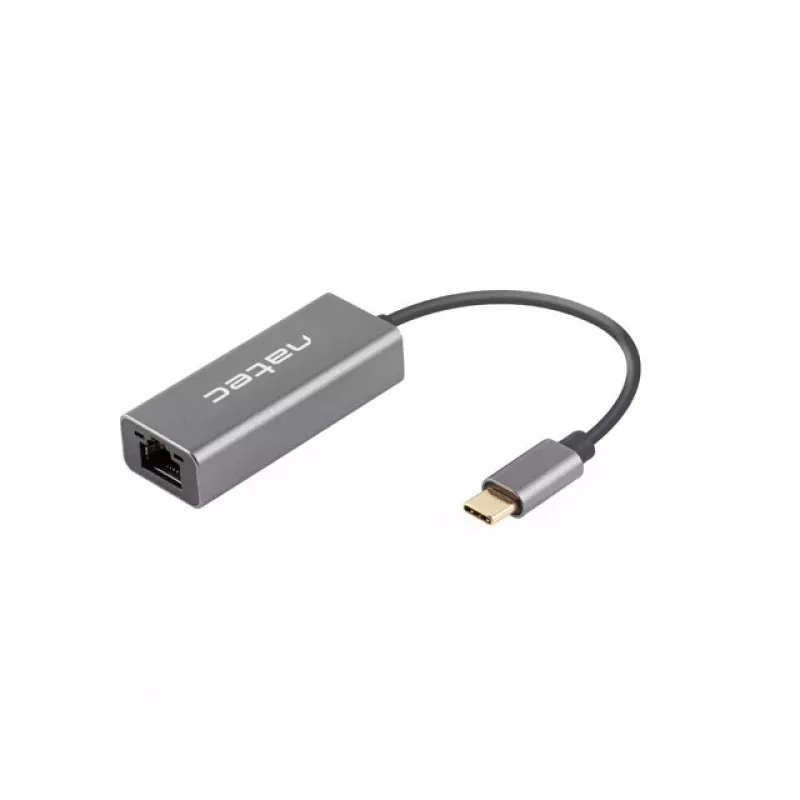 NATEC Cricket USB 3.2 Gen 1 Type-C pilkas eterneto šakotuvas 1000 Mbit/s