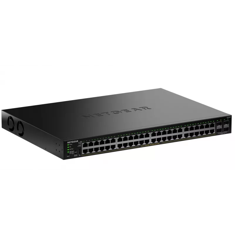 NETGEAR GS348TPv2 Valdomas L2/L3 Gigabit Ethernet (10/100/1000) Maitinimas per Ethernet (PoE) 1U Juoda