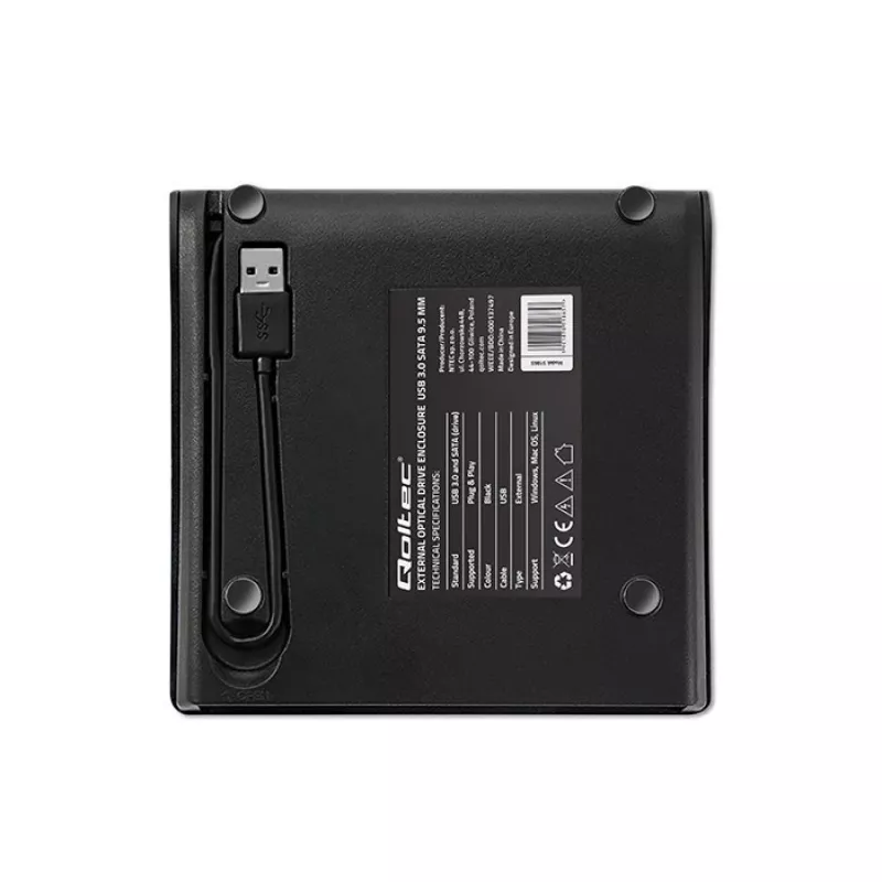 Optinio įrenginio dėklas CD/DVD SATA, USB3.0 9,5 mm
