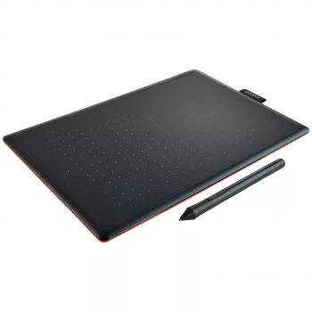 Wacom One by Medium graphic tablet Juoda, Raudona 2540 lpi 216 x 135 mm USB