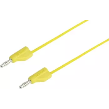 VOLTCRAFT bandomasis laidas [kištukas 4 mm - kištukas 4 mm] 0,5 m geltonas MSB-300 (MSB-300-0.5-GB)