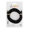 SBOX Type C įkrovimo ir duomenų kabelis TYPEC-2-B, 1 m, juodas
