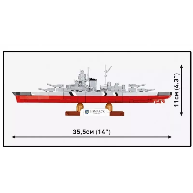 Konstruktorius Cobi Battleship Bismarck modelis, 590 dalių