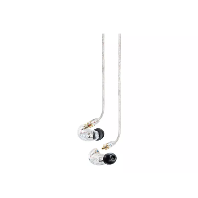 Shure SE215 Pro ausinės laidinės į ausis įdedamos scenai/studijai permatomos