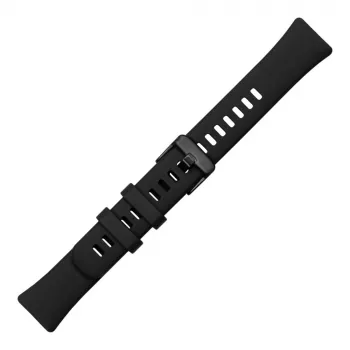 Silikoninis dirželis FIXED, skirtas Huawei Band 8/9/10 – juodas, keičiamas odai draugiškas dirželis