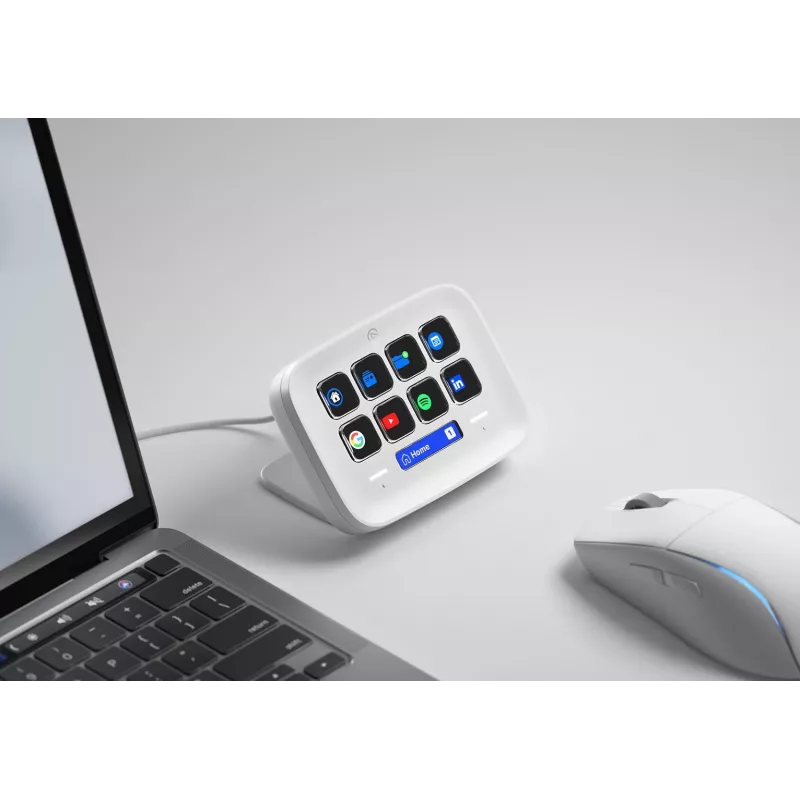 „Stream Deck Neo“ Elgato 10 mygtukų programuojamas valdiklis baltas