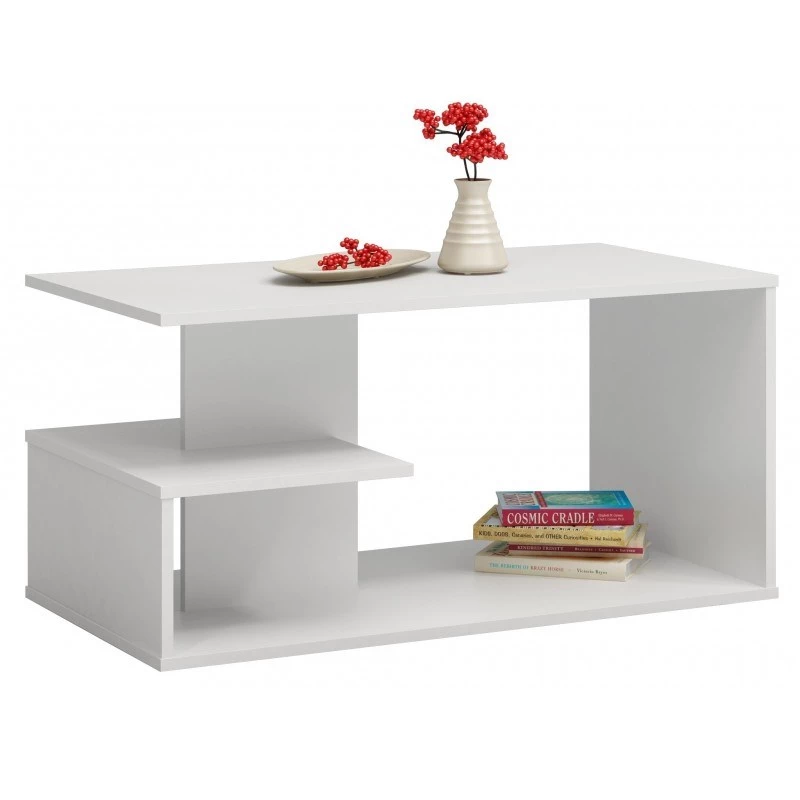Topeshop ŁAWA DALLAS BIEL kavos / šoninis / galinis staliukas Kavos staliukas Laisvos formos 1 koja (-ų)