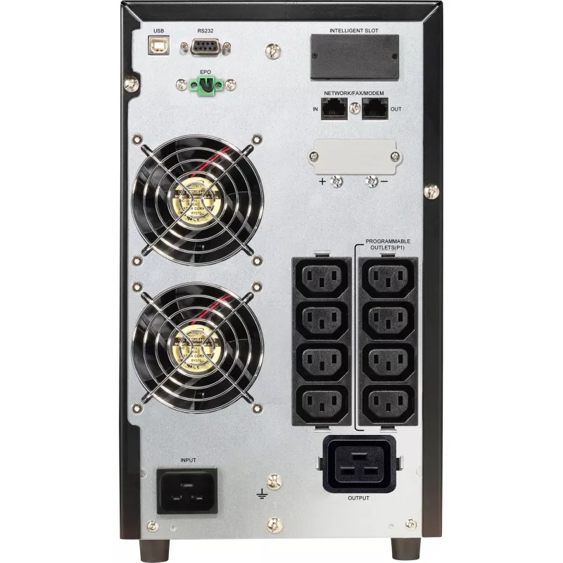 PowerWalker VFI 3000 CG PF1 Dvigubo keitimo (Online) 3 kVA 3000 W 9 kintamosios srovės lizdai