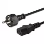 Maitinimo laidas SAVIO CL-138 — IEC C13 į E tipo lizdą, 1,8 m, juodas
