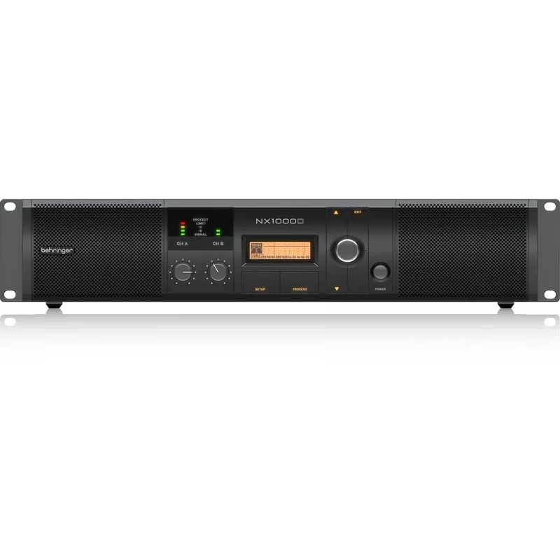 Behringer NX1000D garso stiprintuvas, skirtas pasirodymams/scenai, juodas
