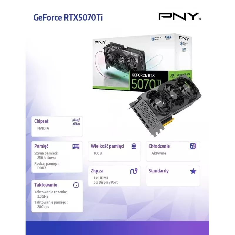 Grafikos plokštė GeForce RTX5070Ti 16GB GDDR6