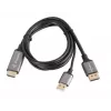 HDMI(M)->DISPLAYPORT(M) LAIDAS 1M 4K JUODAS LANBERG