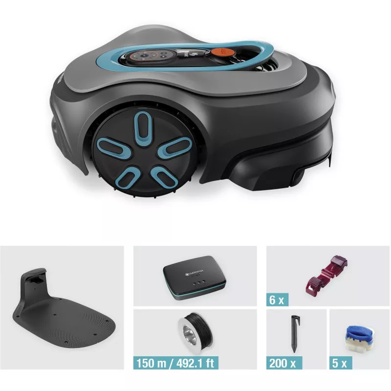 Robotinė vejapjovė Gardena smart SILENO pro baterija 600 m² 16 cm