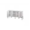 Komoda cama meble VERA 150x40x80 cm, matinė balta, medžio drožlių plokštė, 16 mm rėmas