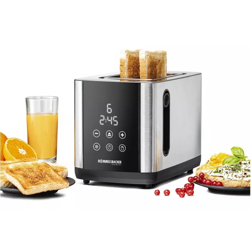 Skrudintuvas Rommelsbacher TO850 2 riekėms, 850 W, nerūdijantis plienas / juoda, XL lizdai