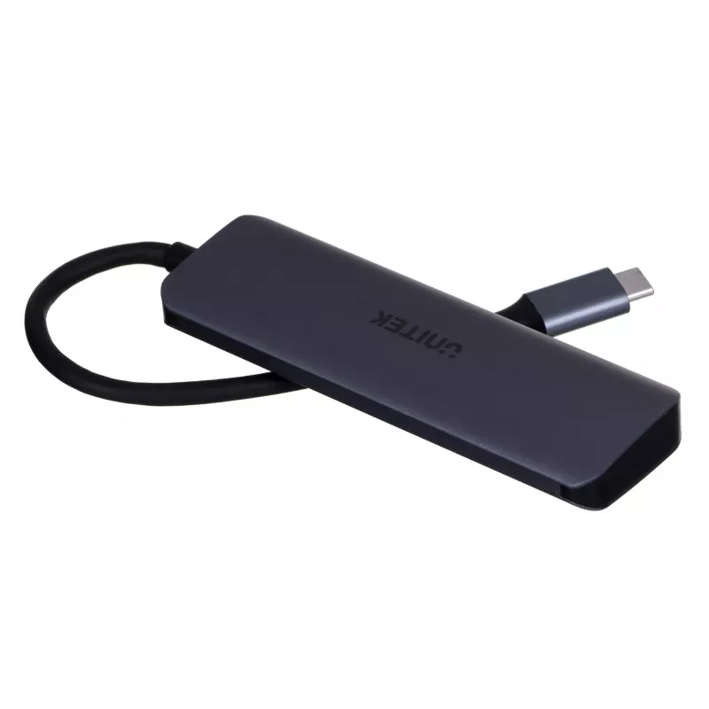 UNITEK uHUB Q4 USB šakotuvas Type-C 5000 Mbit/s Pilka