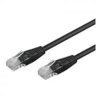 Wentronic Goobay CAT 5e komutacinis kabelis, U/UTP, juodas, 10 m - CCA vario mišinys (68645)