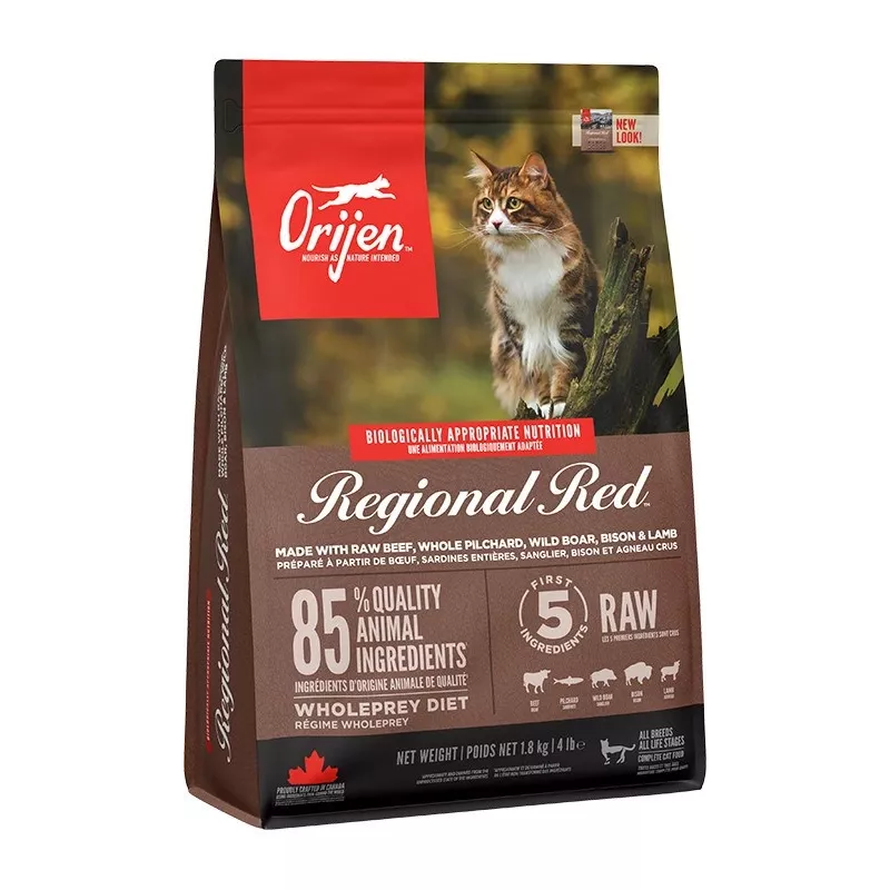 ORIJEN Regional Raudona Cat – sausas kačių maistas – 1,8 kg